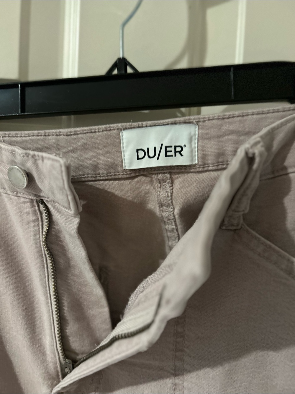 DU/ER Women's Wide-Leg Pants in Light Taupe